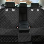Portin Dog Car Seat Covers Pet Seat Cover, Waterproof Nonslip Bench Rear Seat Cover Compatible for Middle Seat Belt Fits Most Cars Trucks and SUVs MPVs, Bucket Bench Available - Image 3