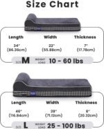 Laifug Orthopedic Memory Foam Extra Large Dog Bed with Pillow and Durable Water Proof Liner & Removable Washable Cover & Smart Design (Large (46"x28"x8"), Black and White Plaid) - Image 3