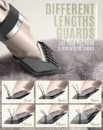 oneisall Dog Clipper Low Noise, Dog Grooming Kit with Rechargeable, Pet Shaver Cordless Electric Quiet Hair Clipper Set for Dogs Cats Pets（Gold） - Image 5