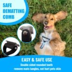 Dog Brush Grooming Kit 5PCS - Dog Brush for Shedding,Puppy Brush and Flea Comb for Dogs, Slicker Brush Comb and Dog Hair Brush Set Blue, Grooming at Home or Travel - Image 4