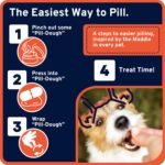 Ultra Easy Pill-Dough Treat Paste Wrap with Probiotics - Forms a Custom Pocket to Hide Pet Medications - Pro Line (3 Pack, Bacon) - Image 4