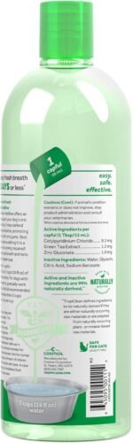 TropiClean Fresh Breath Water Additive for Dogs, Dog Breath Freshener and Teeth Cleaning Solution, No Toothpaste or Toothbrush Required, 33.8oz. - Image 3