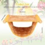 BWOGUE Winter Warm Bird Nest Bed Hanging Hammock Snuggle Hut Parrot House Tent Toy Bird Cage Perch for Parakeet Budgies Cockatiels Lovebird Cockatoo Finch Hamster Chinchilla Guinea Pig(Medium, Yellow) - Image 3