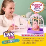 Little Live Pets My Really Real Talking Bird Toy & Cage - Rosie, Interactive Voice Repeating Toy, 20+ Sounds & Reactions, Talking Toys for Kids 5-7 - Image 3