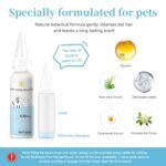 Pet Steam Brush for Dog & Cat - 3-in-1 Steam Grooming Brush for Shedding & Hair Removal - Self Cleaning Spray Comb with Mist for Long Haired Pets - Includes 1*Waterless Shampoo, Blue. - Image 4