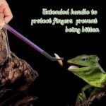 OLIISS Stainless Steel Reptile Feeding Tongs with Rubber Tip - 10.6" Straight & Curved Tweezers for Aquariums & Crafts - Feeder Tools for Bearded Dragons & Lizards - Terrarium Tank Supplies - 2 Pack - Image 4