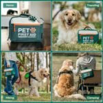 RHINO RESCUE Pet First Aid Kit, Emergency Medical Supplies for Dogs & Cats, Safety Essentials Pack with Thermometer, Disposable Booties for Home, Hiking, Traveling & Camping - Image 5