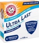 ARM & Hammer Ultra Last Clumping Cat Litter Unscented MultiCat 18 Lbs. Pet Friendly with Baking Soda Odor Control Litter - Image 7