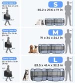 2-in-1 XLarge Pop Up Dog Playpen, Cat Puppy Pet Playpen, Indoor Outdoor Cats Enclosed, Cat Tent Crate Cage Kennel, Portable Playpen for Kitten and Small Animals(No Divider, Unified Space) - Image 4