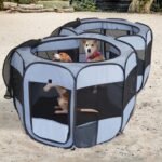 2-in-1 XLarge Pop Up Dog Playpen, Cat Puppy Pet Playpen, Indoor Outdoor Cats Enclosed, Cat Tent Crate Cage Kennel, Portable Playpen for Kitten and Small Animals(No Divider, Unified Space) - Image 5