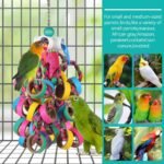 Bird Toys Conure Toys,Bird Parrot Foraging Shredder 24 Pcs Colorful Bagel Chewy Rings for Small Parrots Parakeets Conures Cockatiels Love Bird Cage Accessies (W) - Image 4