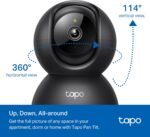 Tapo by TP-Link Pan/Tilt Security Camera for Baby Monitor, Pet Camera w/Motion Detection, 1080P, 2-Way Audio, Night Vision, Cloud & SD Card Storage, Works with Alexa & Google Home, Black (Tapo C201) - Image 5