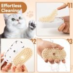 4 in 1 Pet Steam Brush for Shedding,Rechargeable cat brushes for indoor cats,Quiet Detangling Brush for Long Haired Cats and Dogs(White) - Image 6