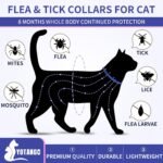 4 Pack Flea Collar for Cats, 32 Months Flea and Tick Prevention for Cat, Waterproof & Natural Cat Flea and Tick Treatment, Adjustable for Cats Kittens(Blue&Pink) - Image 3
