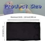Daoeny Large Bird Cage Cover, Bird Cage Seed Catcher, Adjustable Soft Airy Nylon Mesh Net, Birdcage Cover Skirt Seed Guard for Parrot Parakeet Macaw African Round Square Cages (Black) - Image 4