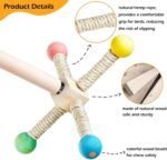 Bird Stand Perch Toy, Interactive Spinning Parakeet Toys, Wooden Exercise Wheel Parrot Toy, Enrichment Cockatiel Toy for Birds Cage, Bird Cage Accessories Perch Toys for Budgies (S) - Image 4