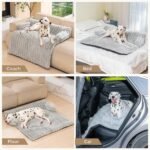 Avont Dog Bed Mat for Couch, Warm Fluffy Calming Sofa Topper Furniture Protector for Small Medium Large Dogs Cats with Removable Washable Cover -Lightgrey(L) - Image 4