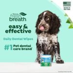 TropiClean Fresh Breath Dog Teeth Cleaning Dental Wipes, Finger Wipes for Plaque & Tartar Removal + Baking Soda, Easy to Use Dog Dental Care, 50ct - Image 3