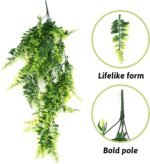 Reptile Plants, Terrarium Hanging Plant Vines Artificial Leaves Reptile Hide, Leopard Gecko Tank Accessories, Terrarium Decorations for Bearded Dragon Lizard Snake Geckos Chameleon - Image 5