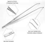 FEITA Extra Long 15 Inch Tweezer Stainless Steel Curved Tip for Aquarium Fishtank Aquascaping Tools, Aquarium Fishtank, Mega Reptile Feeding Tongs - Image 3