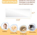 Tierecare 12 Pcs Cage Guard 13.8"x4.7" with Zip Ties Scatter Guard Clear Cage Liner Flexible Side Lining for Rabbit Guinea Pig C&C Metal Wire Playpen - Image 3