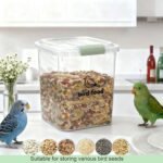 Brabtod Airtight Bird Seed Storage Container,6Lbs Dog Bird Food Container with Measuring Cup,Wild Bird Seed Box for Storing Sunflower Seed-Preventing Squirrels - Image 3