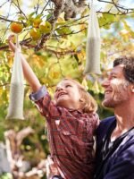 6 Pcs Finch Sock Feeder for Outdoor - Durable Thistle Seed Feeder Sacks with Food Grade Funnels, Bird Food Supply Tools for Garden Yard Wild Finch Feeding (3.9" x 15.7", White) - Image 6