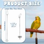 ElevateTech 3Pcs Bird Food Holder, Stainless Steel Small Animal Bird Food Treats Skewer Hanging Vegetable Fruit Feeder Feed Treating Tool Suitable Parrots Cockatoo Cockatiel (Silver) - Image 3