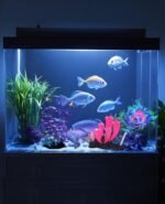 ZtohPyo 4 Pieces Aquarium Fish Tank Decorations with Glowing Effect, Silicone Glow Artificial Ornament Coral Reef Plants for Aquarium Decoration Small and Large Fish Bowl Decor Accessories - Image 3