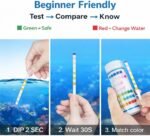 Aquarium Test Strips for Freshwater Fish: 7 in 1 Fish Tank Water Testing Kit for Aquarium Pond - Accurate Testing Nitrate Nitrite Hardness Free Chlorine pH Carbonate Total Alkalinity-100 Strips - Image 3