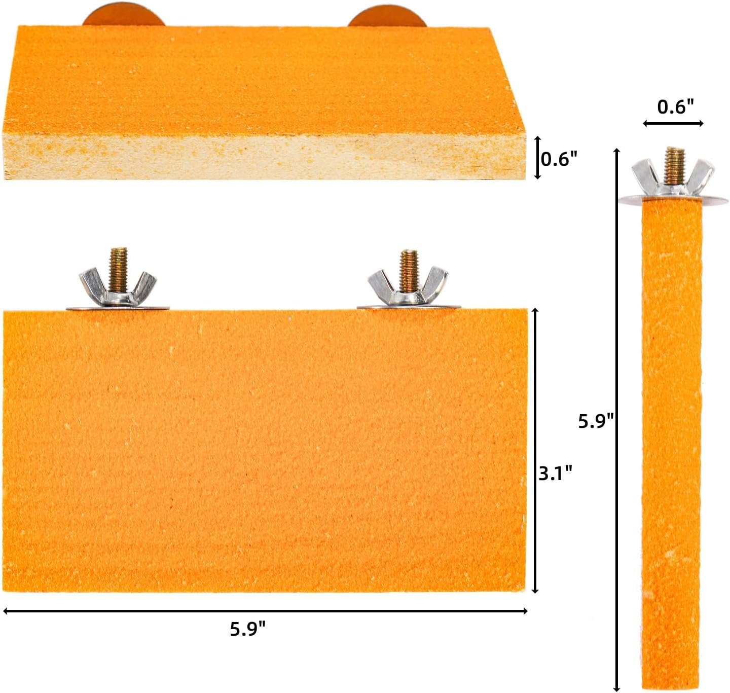 Mezchi 8 Pcs Bird Perch Stand Toy, Colorful Wood Parrot Perch Stand Platform Paw Grinding Stick, Bird Cage Accessories for Budgies,Parakeet,Cockatiel, Lorikeet, Conure - Image 3