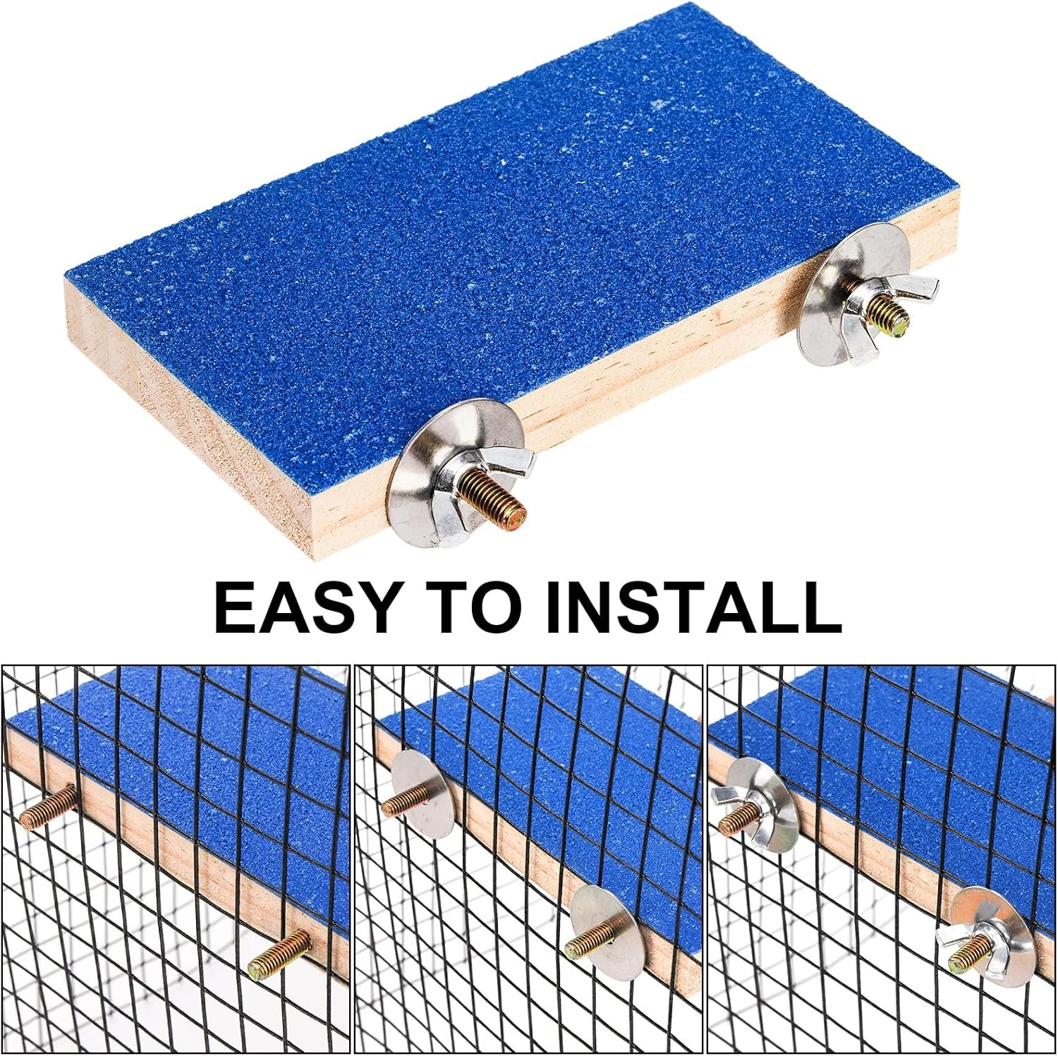 Mezchi 8 Pcs Bird Perch Stand Toy, Colorful Wood Parrot Perch Stand Platform Paw Grinding Stick, Bird Cage Accessories for Budgies,Parakeet,Cockatiel, Lorikeet, Conure - Image 4