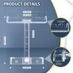 driamor Aquarium Light Riser Adjustable, Clear Acrylic Fish Tank LED Light Stand Aquarium Lamp Holder Bracket Kit 2pcs Transparent Support for Width 2.5-4.4 Inches Light with Extendable Bracket - Image 3