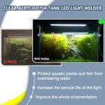 driamor Aquarium Light Riser Adjustable, Clear Acrylic Fish Tank LED Light Stand Aquarium Lamp Holder Bracket Kit 2pcs Transparent Support for Width 2.5-4.4 Inches Light with Extendable Bracket - Image 4