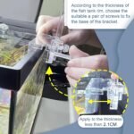 driamor Aquarium Light Riser Adjustable, Clear Acrylic Fish Tank LED Light Stand Aquarium Lamp Holder Bracket Kit 2pcs Transparent Support for Width 2.5-4.4 Inches Light with Extendable Bracket - Image 6