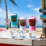 AVELORA Dog Water Bottle,Portable Pet Water Bottle with Food Container,Outdoor Portable Water Dispenser for Cat,Puppy,Pets for Walking,Hiking,Travel,Puppy Essentials,Dog Stuff(19oz) - Image 4