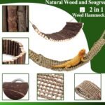 HERCOCCI Bearded Dragon Tank Accessories, Large Reptile Bridge Hammock Flexible - Jungle Climbing Vines and Leaves with Suction Cups Habitat Décor for Hiding& Climbing Snake Gecko Lizard Chameleon - Image 4