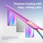 CITYWISH Dog Grooming Scissors, Professional 4 in 1 Dog Shears Set,Chunker Scissers,Curved Scissors,Thinning Shears and Comb for Cat Pet with Left Handed Deg Curved Shear - Image 4