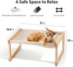 FUKUMARU Dog Bed, Large Breathable Elevated Cat Hammock, Wooden Cat Beds for Outdoor and Indoor, 21 Inch Raised Pet Beds Suitable for Cats, Puppy, Bunny and Small Animal - Image 4