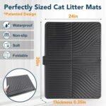 UPSKY Cat Litter Mat, Large Kitty Litter Trapping Mat Soft on Kitty Paws, Litter Box Mat Keep Floor Clean, 31" x 24" Waterproof and Washable Trapping Mats Catcher Pad for Scatter Control - Image 3