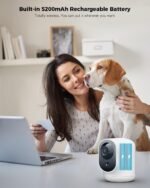 COCOCAM 2K Indoor Pan/Tilt Security Camera with 5200mAh Battery, WiFi Camera,Wireless for Baby Monitor/Pet/Home Security, AI Recognition, PIR Human Detection, 2.4G WiFi (White) - Image 3