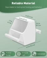 Pawfly 2 Pcs Bird Feeder, Hanging Plastic Water Dispenser with Hooks, Food Bowl for Small Parakeet Cockatiel Canary Parrot - Image 3