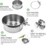 2 Pcs Bird Food Bowl with Clamp, Durable Brid Bowls for Cage, Water Bowl for Bird Parrot Cockatiel Conure Budgies Parakeet Small Animal - Image 4