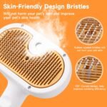 Pet Steam Brush for Dog & Cat – shower bath brush – Steam for Shedding & Grooming Water Brush for Long & Short Haired Pets Spritz Defur Comb 3-in-1 Spray Hair Removal Comb Includes 2*Waterless Shampoo - Image 5