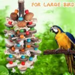 BBjinronjy Large Parrot Toys Bird Chewing Toys-Natural Nuts Corn Loofah Wooden Bird Cage Toy for African Grey,Macaws,Conure,Cokatoos,Cockatiel,Amazon Parrots and Other Medium and Small Birds - Image 4