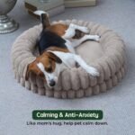 BALANCE Luxury Donut Dog Bed, 30 Inches Round Dog Bed Medium Size Dogs Washable, Orthopedic Calming Dogs Bed for Pets with Anti-Slip Bottom, Oatmeal - Image 4