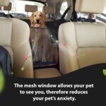 YoGi Prime Dog Car Seat Cover, Luxury Dog Car Hammock Style Waterproof Car Seat Covers for Dogs, Pet Seat Protectors for Cars SUVs Black-L - Image 3