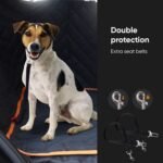 YoGi Prime Dog Car Seat Cover, Luxury Dog Car Hammock Style Waterproof Car Seat Covers for Dogs, Pet Seat Protectors for Cars SUVs Black-L - Image 5