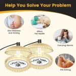 2 Packs Flea Traps for Inside Your Home Flea Light Trap Treatmetnt with 6 Refills & 6 Bulbs for Bugs Insect Pest Control Traps for Living Room, Balcony, and Bedroom - Image 3