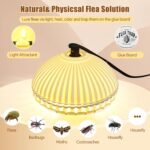 2 Packs Flea Traps for Inside Your Home Flea Light Trap Treatmetnt with 6 Refills & 6 Bulbs for Bugs Insect Pest Control Traps for Living Room, Balcony, and Bedroom - Image 5